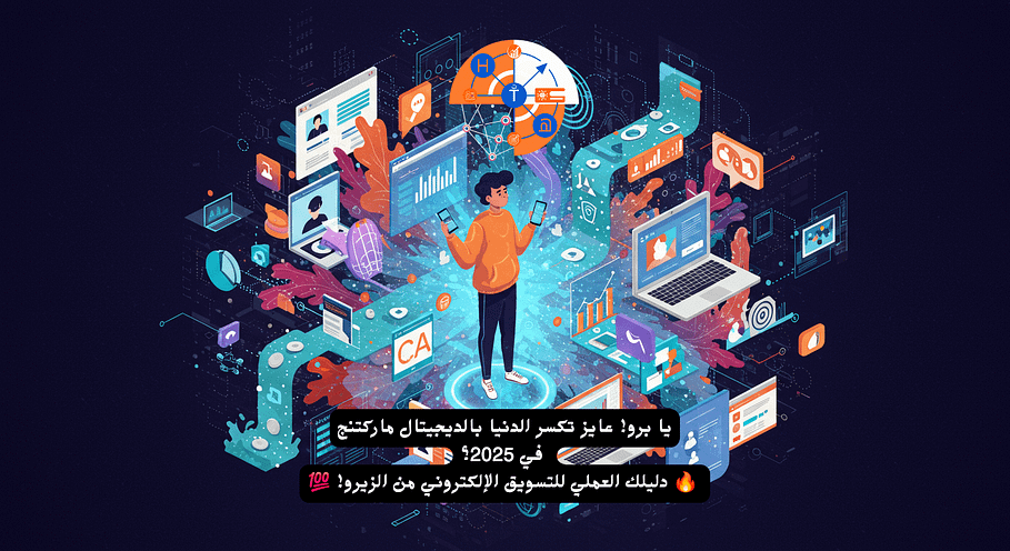 يا برو! عايز تكسر الدنيا بالديجيتال ماركتنج في 2025؟ 🔥 دليلك العملي للتسويق الإلكتروني من الزيرو! 💯